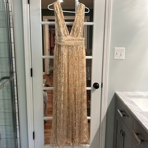 Gold, glitter dress